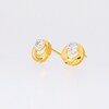 0.30 CT. T.W. Multi-Diamond Swirl Circle Stud Earrings in 10K Gold