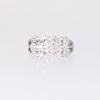 0.70 CT. T.W. Multi-Diamond Flower Triple Row Split Shank Ring in 10K White Gold