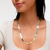 6.8mm Herringbone Chain Necklace in Solid 10K Gold - 20"