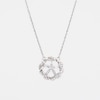 Circle of Gratitude® 0.20 CT. T.W. Baguette and Round Diamond Twist Necklace in 10K White Gold - 19"