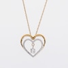 Unstoppable Love™ 0.25 CT. T.W. Diamond Dangle Double Heart Pendant in 10K Gold