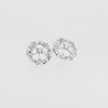 Circle of Gratitude® 0.20 CT. T.W. Baguette and Round Diamond Twist Stud Earrings in 10K White Gold