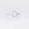 1.00 CT. T.W. Pear-Shaped Diamond Frame Engagement Ring in 10K White Gold