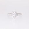 1.00 CT. T.W. Oval Diamond Frame Engagement Ring in 10K White Gold