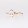 2.50 CT. T.W. Pear-Shaped Certified Lab-Created Diamond Frame Twist Bridal Set in 14K Gold (F/SI2)