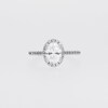 1.33 CT. T.W. Oval Certified Lab-Created Diamond Frame Engagement Ring in 14K White Gold (F/VS2)