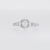 Enchanted Disney Ariel 0.69 CT. T.W. Princess-Cut Diamond Scallop Frame Split Shank Engagement Ring in 14K White Gold