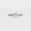 0.25 CT. T.W. Diamond Miracle Frame Split Shank Engagement Ring in 10K White Gold