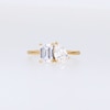 1.75 CT. T.W. Emerald-Cut and Pear-Shaped Certified Lab-Created Diamond Toi et Moi Engagement Ring in 14K Gold (F/VS2)