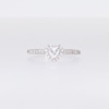 0.50 CT. T.W. Heart-Shaped Certified Lab-Created Diamond Frame Promise Ring in 10K White Gold (F/SI2)