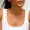 Graduated Diamond-Cut Disc Necklace in Solid 18K Gold