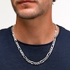 7.9mm Diamond-Cut Figaro Chain Necklace in Solid Sterling Silver - 22"