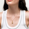 6.0mm Freshwater Cultured Pearl Tulip Pendant in Sculpted Hollow 14K Gold
