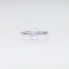 1.40 CT. T.W. Emerald-Cut Certified Lab-Created Diamond Frame Engagement Ring in 14K White Gold (F/SI2)