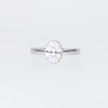 1.40 CT. T.W. Oval Certified Lab-Created Diamond Frame Engagement Ring in 14K White Gold (F/SI2)