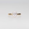 1.40 CT. T.W. Oval Certified Lab-Created Diamond Frame Engagement Ring in 14K Gold (F/SI2)