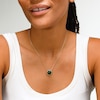 12.0mm Green and White Jade with 0.50 CT. T.W. Diamond Frame Reversible Bolo Necklace in 14K Gold - 26"