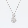 0.50 CT. T.W. Certified Lab-Created Multi-Diamond Double Sunburst Drop Pendant in 10K White Gold (F/SI2)