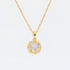 0.15 CT. T.W. Multi-Diamond Swirl Frame Pendant in 10K Gold