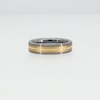 Men's 6.0mm Grooved Inlay Wedding Band in Tungsten and 14K Gold - Size 10