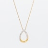 0.05 CT. T.W. Diamond Twist Teardrop Pendant in Sterling Silver with 10K Gold Plate