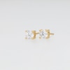CT. T.W. Certified Lab-Created Diamond Solitaire Stud Earrings in Sterling Silver with 10K Gold Plate (I/SI2