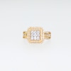 1.00 CT. T.W. Multi-Diamond Double Cushion Frame Multi-Row Engagement Ring in 10K Gold