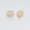 0.69 CT. T.W. Multi-Diamond Sunburst Frame Stud Earrings in 10K Gold