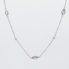 0.60 CT. T.W. Marquise-Cut Certified Lab-Created Diamond Station Necklace in 10K White Gold (F/SI2) - 20”