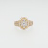 1.20 CT. T.W. Oval-Shaped Multi-Diamond Frame Multi-Row Engagement Ring in 14K Gold