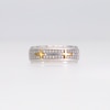 0.085 CT. T.W. Diamond Double Row Cross Anniversary Band in 10K Two-Tone Gold
