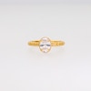 0.99 CT. T.W. Oval Canadian Certified Diamond "XO" Shank Engagement Ring in 14K Gold (I/I1)