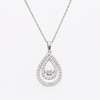 Unstoppable Love™ 0.50 CT. T.W. Certified Lab-Created Diamond Double Teardrop Pendant in 14K White Gold (F/SI2)