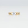 1.10 CT. T.W. Princess-Cut Diamond Solitaire Wide Band Engagement Ring in 14K Gold