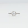 1.00 CT. T.W. Certified Lab-Created Diamond Cushion Frame Engagement Ring in 14K Gold (F/VS2