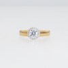 0.90 CT. T.W. Canadian Certified Centre Diamond Frame Engagement Ring in 14K Gold (I/I1)