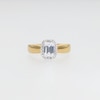 0.90 CT. T.W. Emerald-Cut Canadian Certified Centre Diamond Frame Engagement Ring in 14K Gold (I/I1)