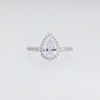 1.95 CT. T.W. Pear-Shaped Certified Lab-Created Diamond Frame Engagement Ring in 14K White Gold (F/VS2)