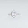 1.95 CT. T.W. Oval Certified Lab-Created Diamond Frame Engagement Ring in 14K White Gold (F/VS2)