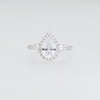 Emmy London 2.30 CT. T.W. Pear-Shaped Certified Lab-Created Diamond Frame Engagement Ring in 18K White Gold (F/VS2)
