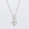 0.20 CT. T.W. Certified Lab-Created Multi-Diamond Double Heart Drop Necklace in Sterling Silver (I/I1)