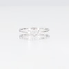 0.10 CT. T.W. Heart-Shaped Multi-Diamond Open Shank Ring in Sterling Silver