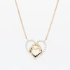 0.085 CT. T.W. Diamond Motherly Love Heart Necklace in 10K Gold - 17"
