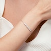 0.30 CT. T.W. Multi-Shaped Multi-Diamond Alternating Bracelet in Sterling Silver