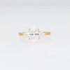 1.80 CT. T.W. Oval and Pear-Shaped Certified Lab-Created Diamond Three Stone Engagement Ring in 14K Gold (F/VS2)