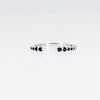 Vera Wang Love Collection Blue Sapphire Graduated Open Shank Band in Sterling Silver